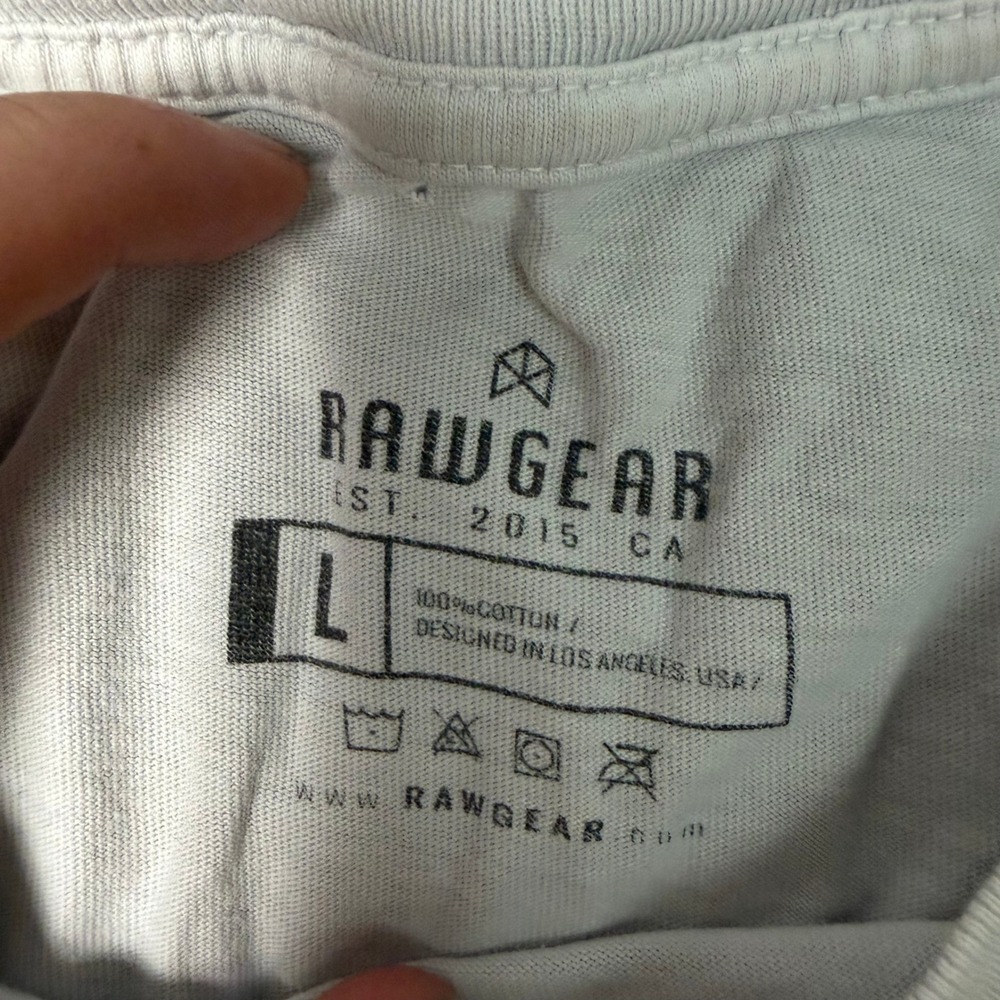 Rawgear Graphic T-Shirt Mens Large Light Grey RG Logo Limited To The Unlimitless - Picture 6 of 10